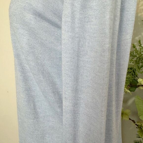 MAGASCHONI | blue tissue weight knit top | large | cashmere blend - Picture 4 of 9